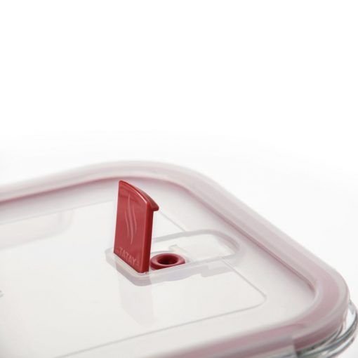 Tapers de Cristal COOK&EAT Rojo salida de vapor Microondas