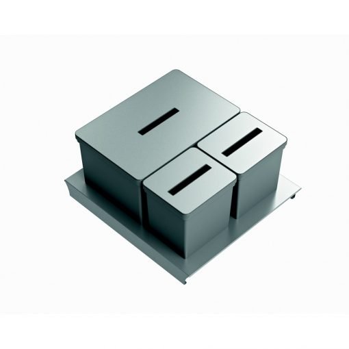 Cubo Reciclaje extraíble Para Cajones 3 Cubetas serie 9