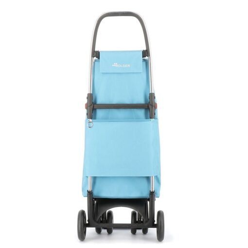 Carro de Compra plegable Celeste Ruedas 2 Giratorias Rolser I-Max MF 4