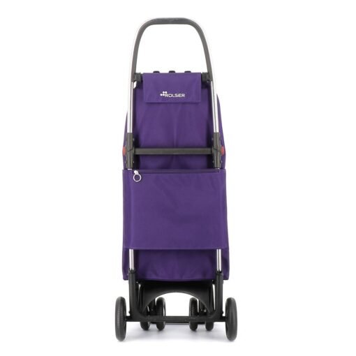 Carro de Compra plegable Morado Ruedas 2 Giratorias Rolser I-Max MF 4