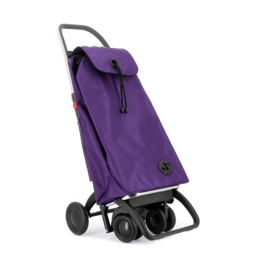 Carro de Compra plegable Morado Ruedas 2 Giratorias Rolser I-Max MF 4