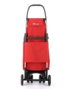 Carro de Compra plegable Rojo Ruedas 2 Giratorias Rolser I-Max MF 4