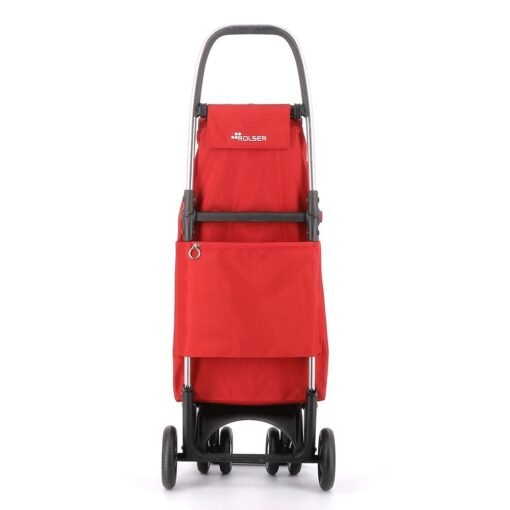 Carro de Compra plegable Rojo Ruedas 2 Giratorias Rolser I-Max MF 4