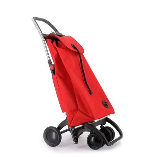 Carro de Compra plegable Rojo Ruedas 2 Giratorias Rolser I-Max MF 4