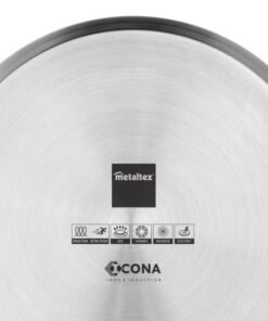 Olla acero inox con tapadera ICONA - Metaltex Base Acero induccion