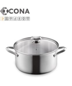 Olla acero inox con tapadera Ø24 cm ICONA - Metaltex