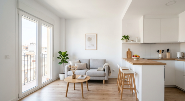 Cómo organizar un piso pequeño con espacios despejados