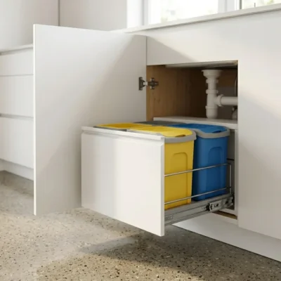 cubo de reciclaje extraíble bajo fregadero de Mas Masiá