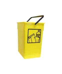 CUBETA RECICLAR 15L con asa 20x28x34 AMARILLO