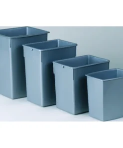 CUBETA RECTANGULAR ALTA 12L  20x28x27 PLATA