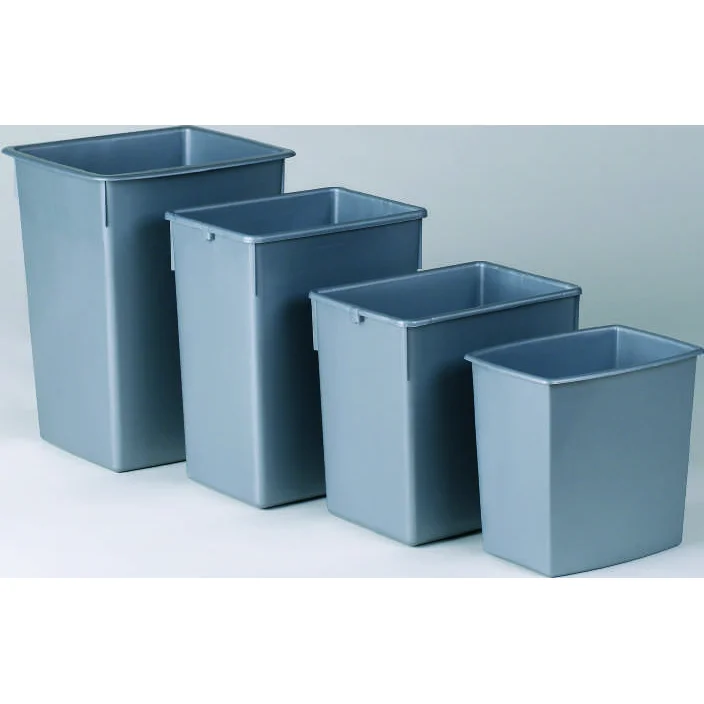 CUBETA RECTANGULAR ALTA 15L 20x28x34 PLATA
