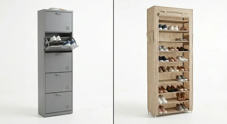 comparativa zapatero metálico vs zapatero de tela