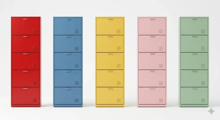 zapateros metálicos de colores Mas Masiá: rojo, azul, rosa, verde, amarillo