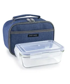 Porta-alimentos lite azul + táper