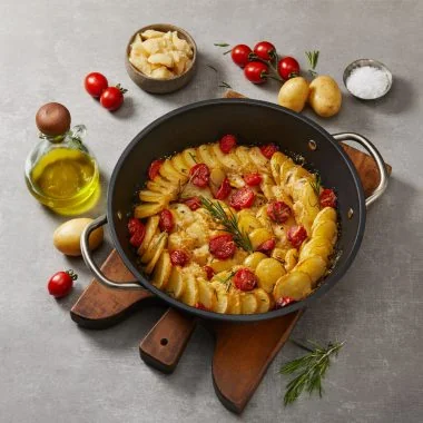 Cacerola baja aluminio forjado con tapadera Ø24 cm TEMPO - Imagen 6
