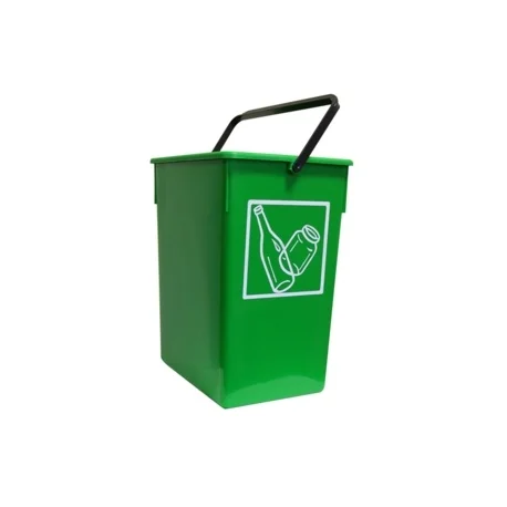 CUBETA RECICLAR 15L con asa 20x28x34 VERDE